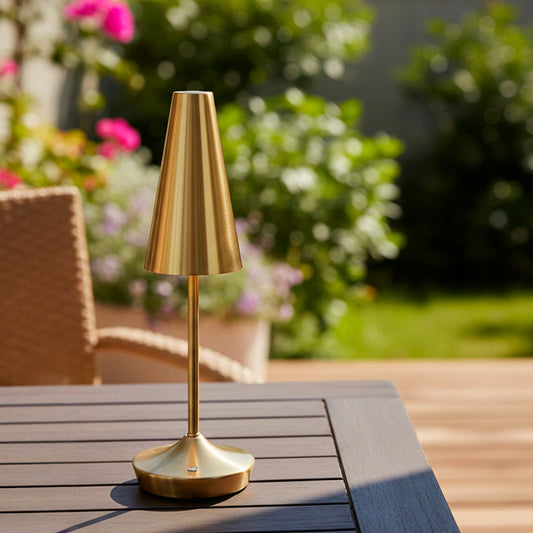 Flynn Cordless LED Table Lamp - Antique Brass