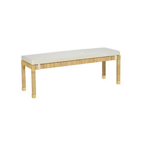 Amara Cream Linen Bench
