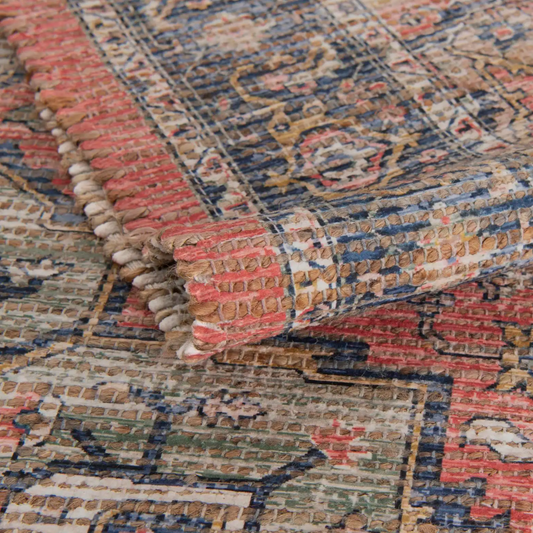 Antique Red 2' 2 x 8' Chenille Jute Runner Rug