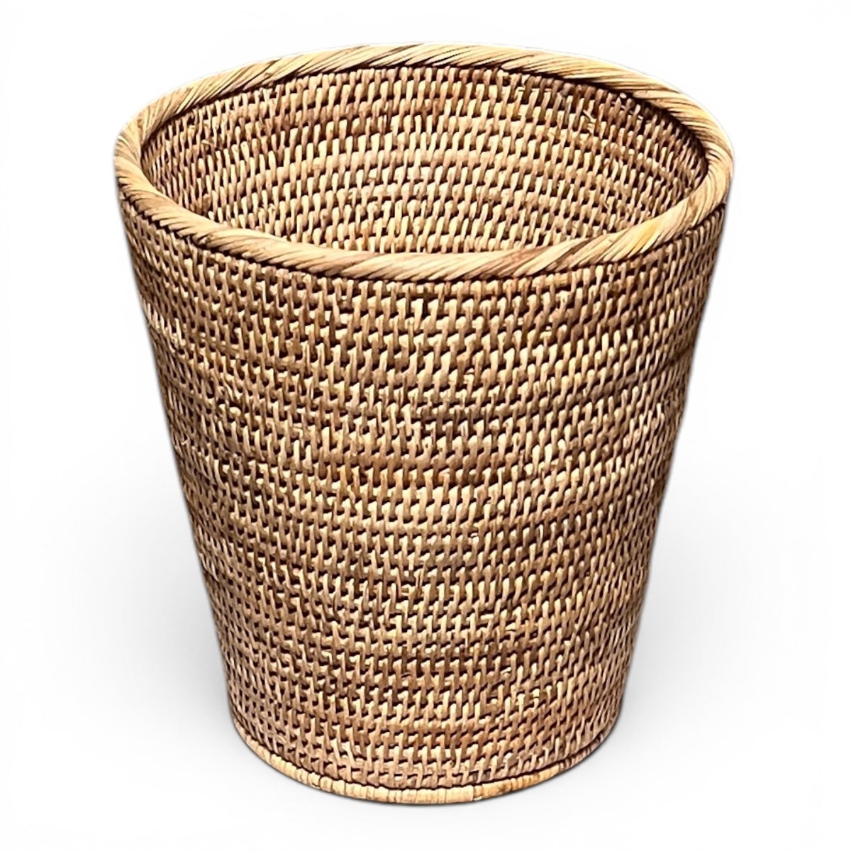 Round Tapered Waste Basket, Natural