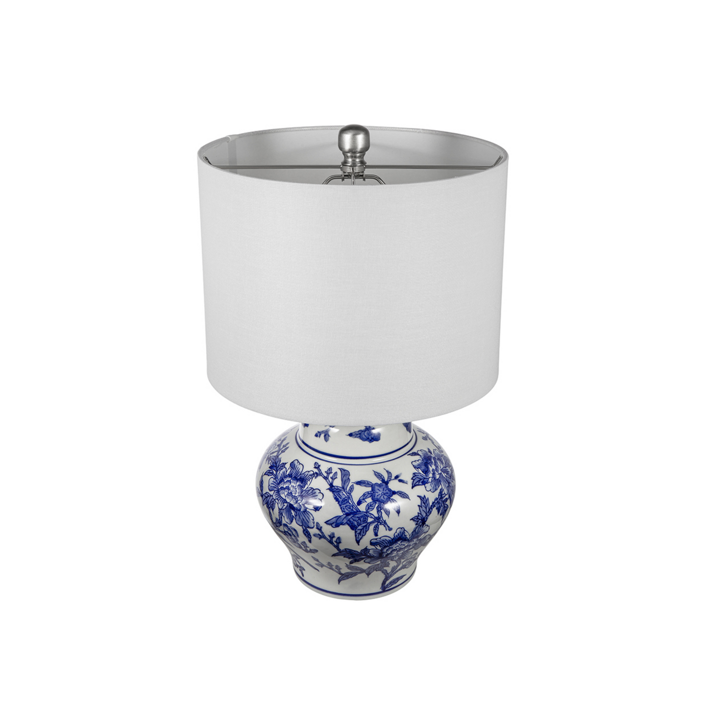 Blue & White Floral Lamp