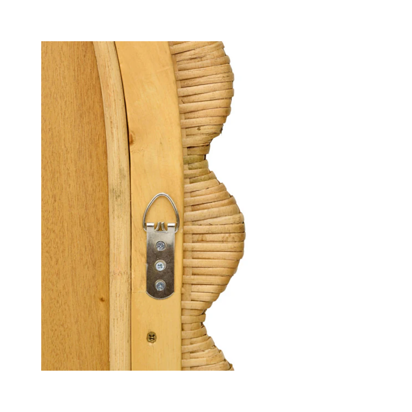 Bama 48" x 79" Jumbo Natural Rattan Arched Wall Mirror