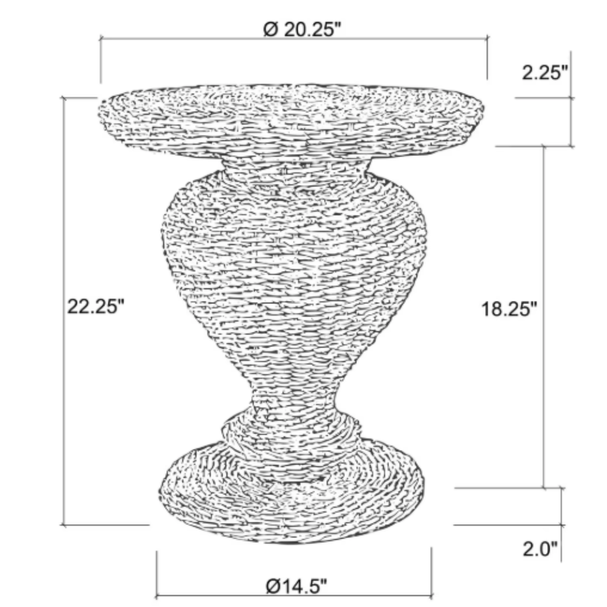 Woven Vase Side Table