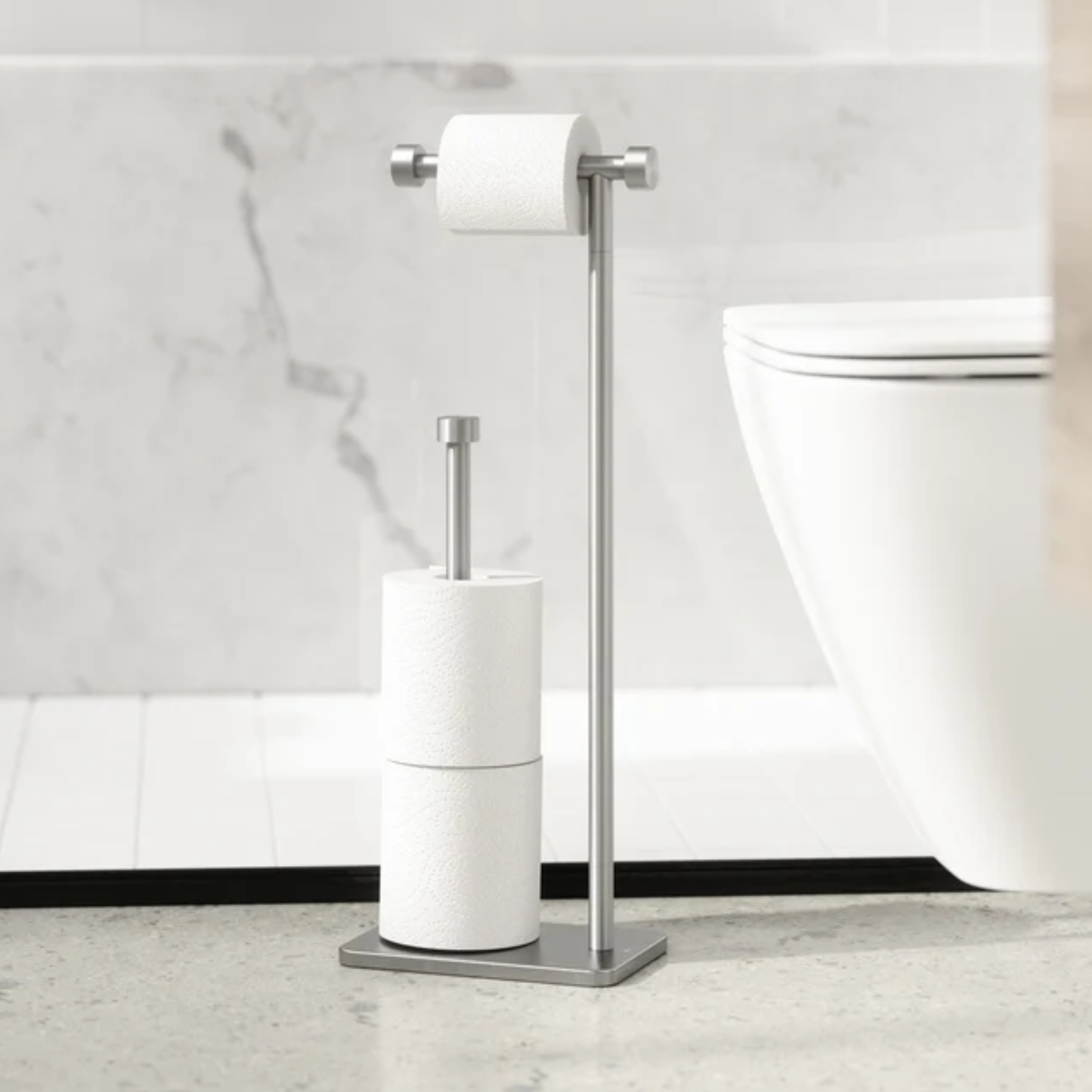 Cappa Toilet Paper Holder & Reserve - Nickel