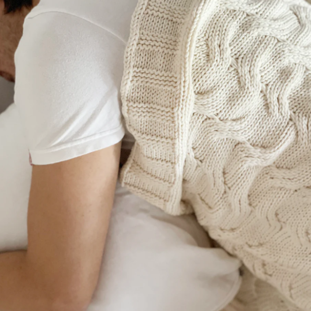 Chunky Cable Natural - Organic Combed Cotton Throw