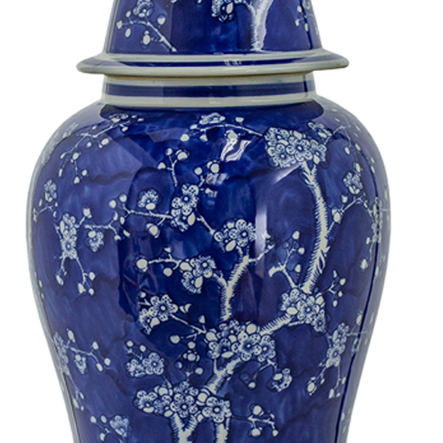 Blue Cherry Blossoms Ginger Jar