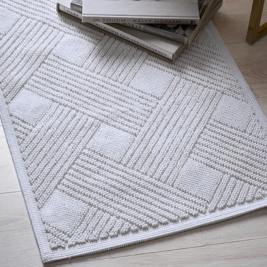 70 X 140 Intrecio Rug - Light Grey