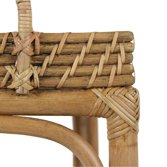 Nessa 40"W Rattan Console Table with Handles and Shelf