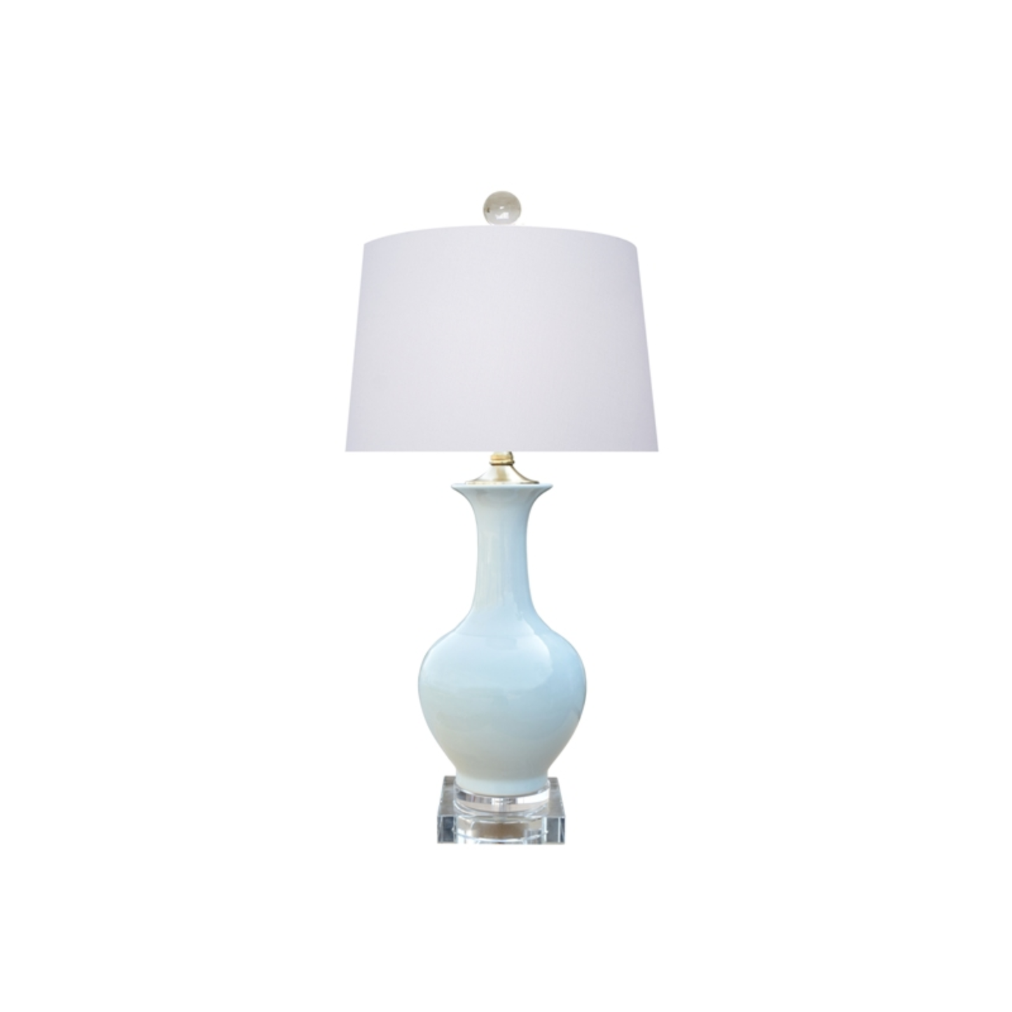 White Rain Vase Table Lamp