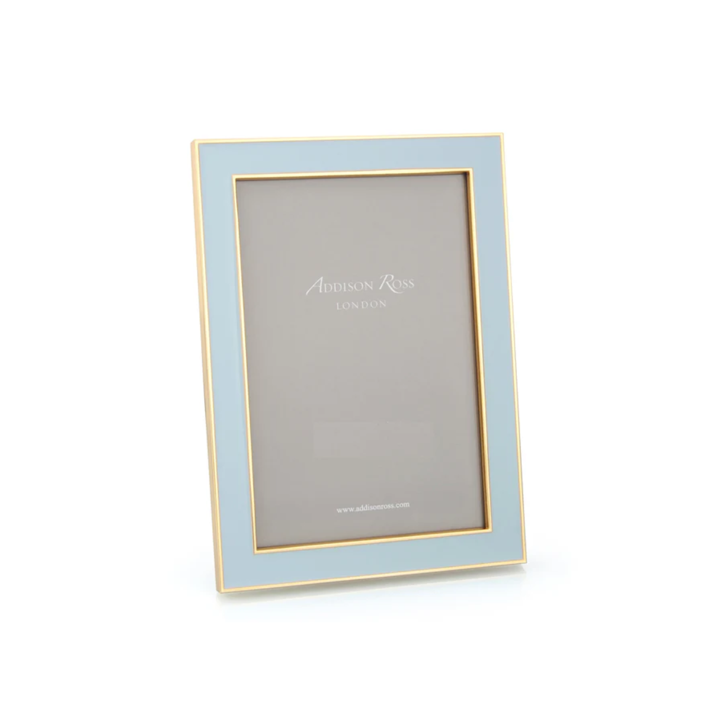 Powder Blue Enamel & Gold Frame 5X7