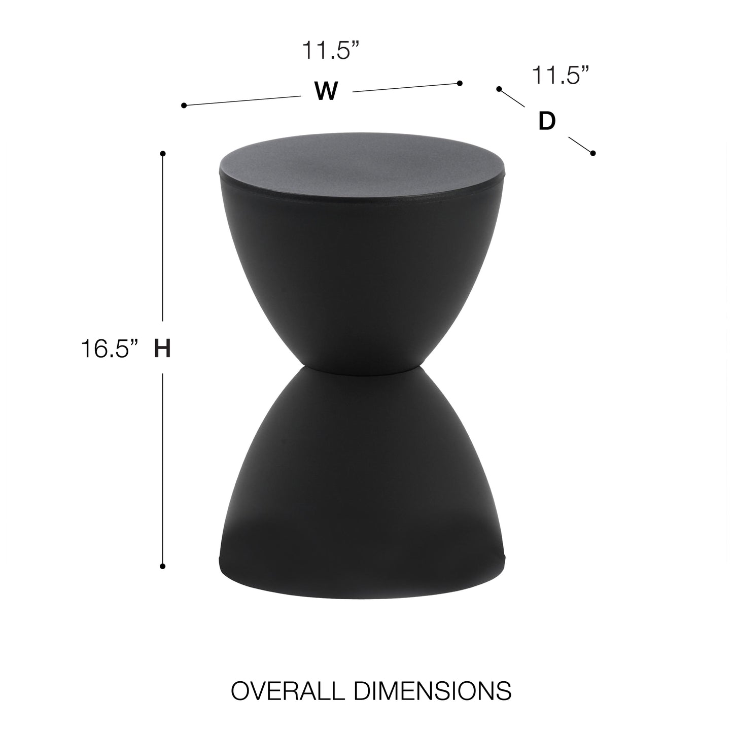 Sallie Black Stool/Table
