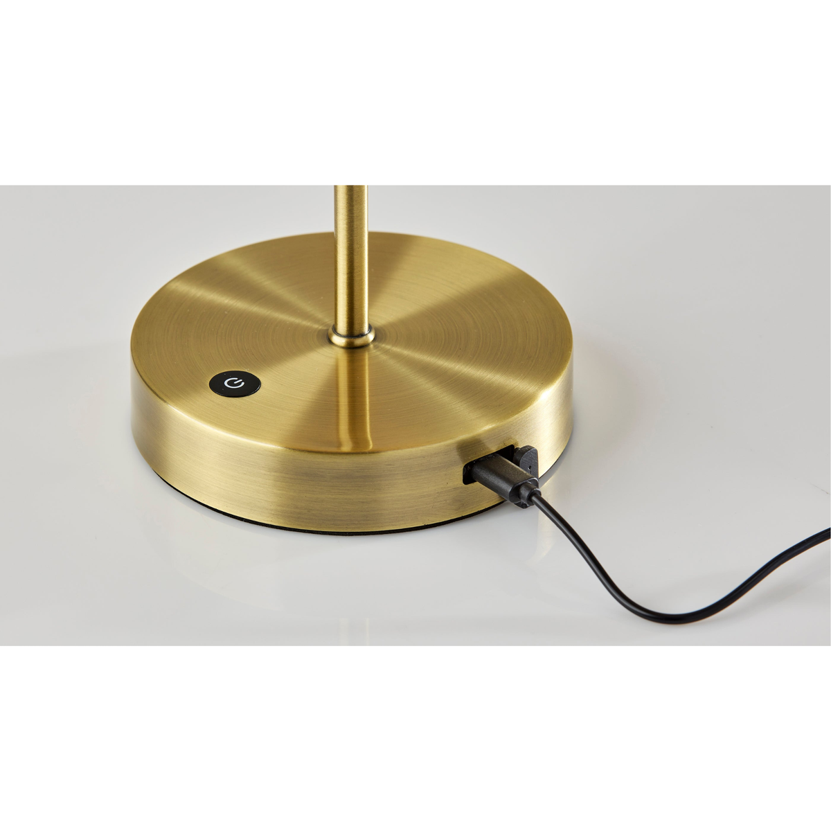 Stevie Cordless LED Table Lamp Antique Brass