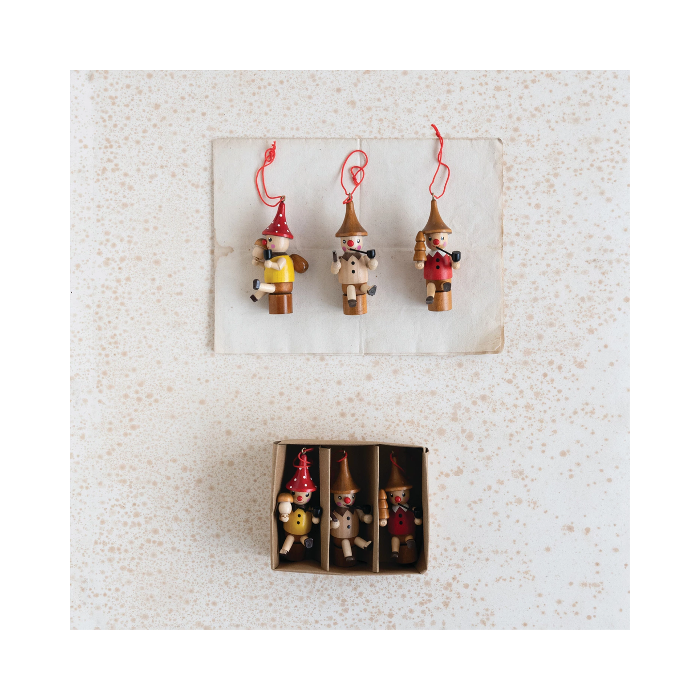 Woodsman Hanging Ornament Set of 3
