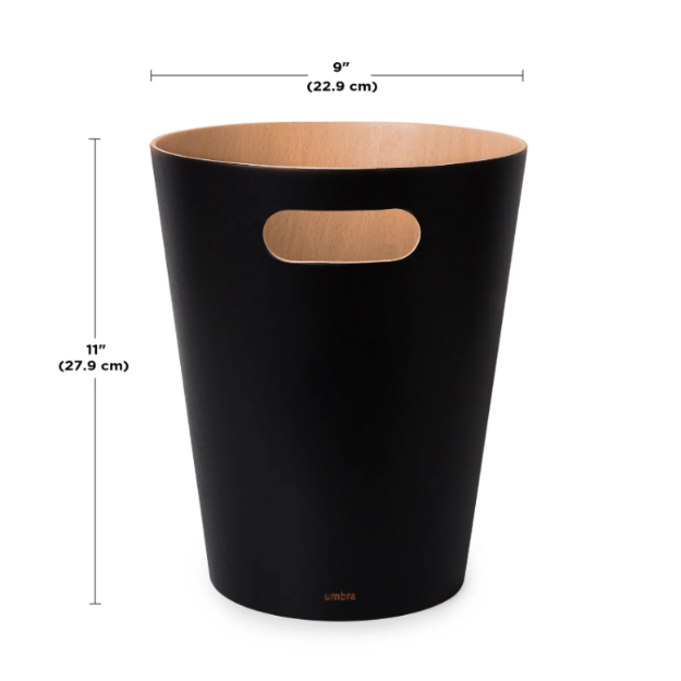 Woodrow Waste Basket - Black