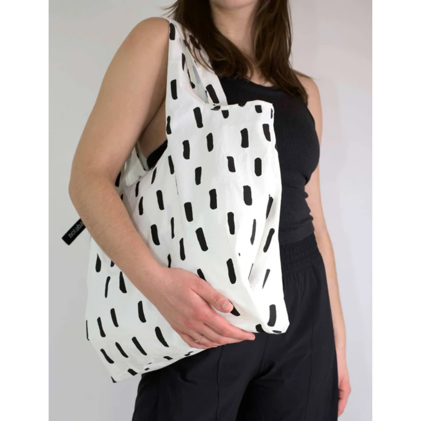 Nota Bag Tote - Black Brush