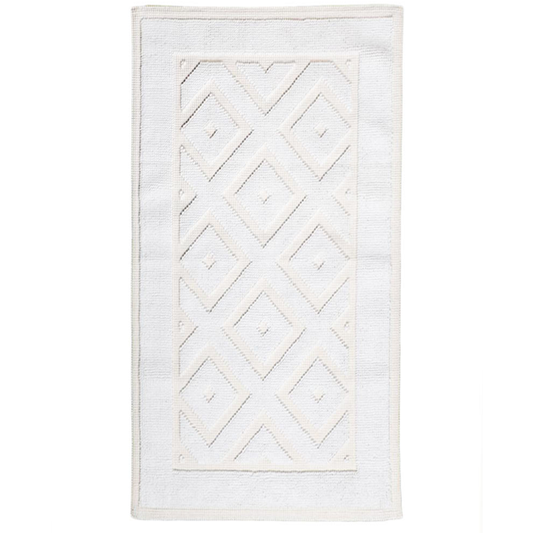 70 x 140 Rombi Rug - White