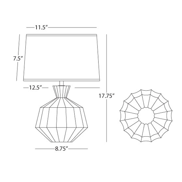 Orion Small Table Lamp - Lily Matte