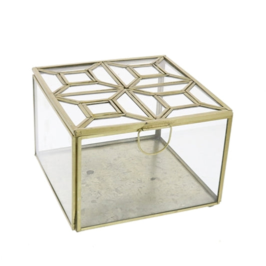 Square Brass & Glass Monroe Box