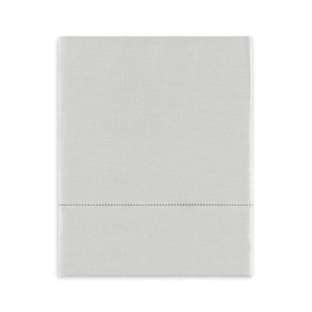Suave Queen Satin Stitch Flat Sheet, Cool Grey