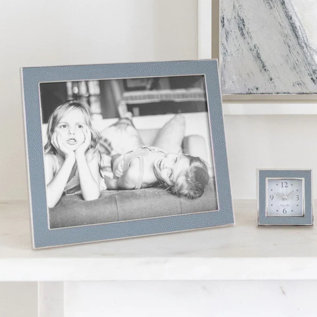 Grey Shagreen & Silver Frame 5" x 7"