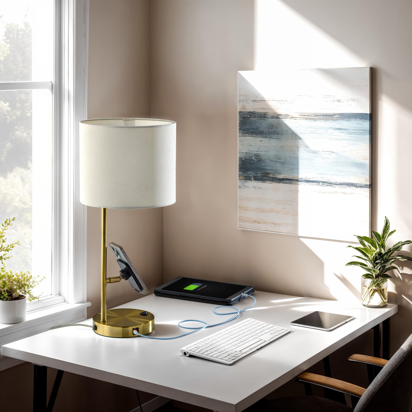 Wyatt Desk Lamp - Antique Brass