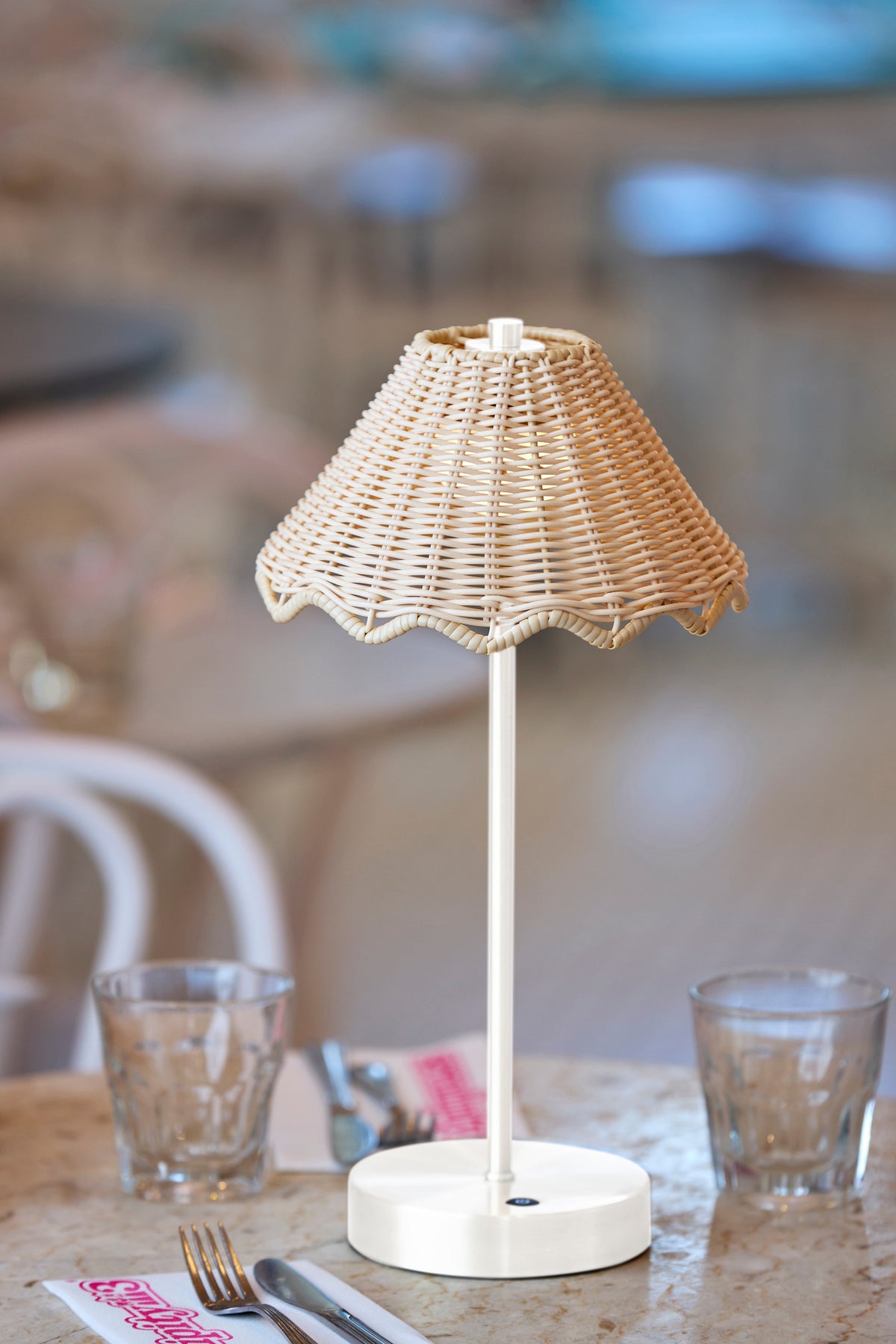 Stevie Cordless LED Table Lamp White
