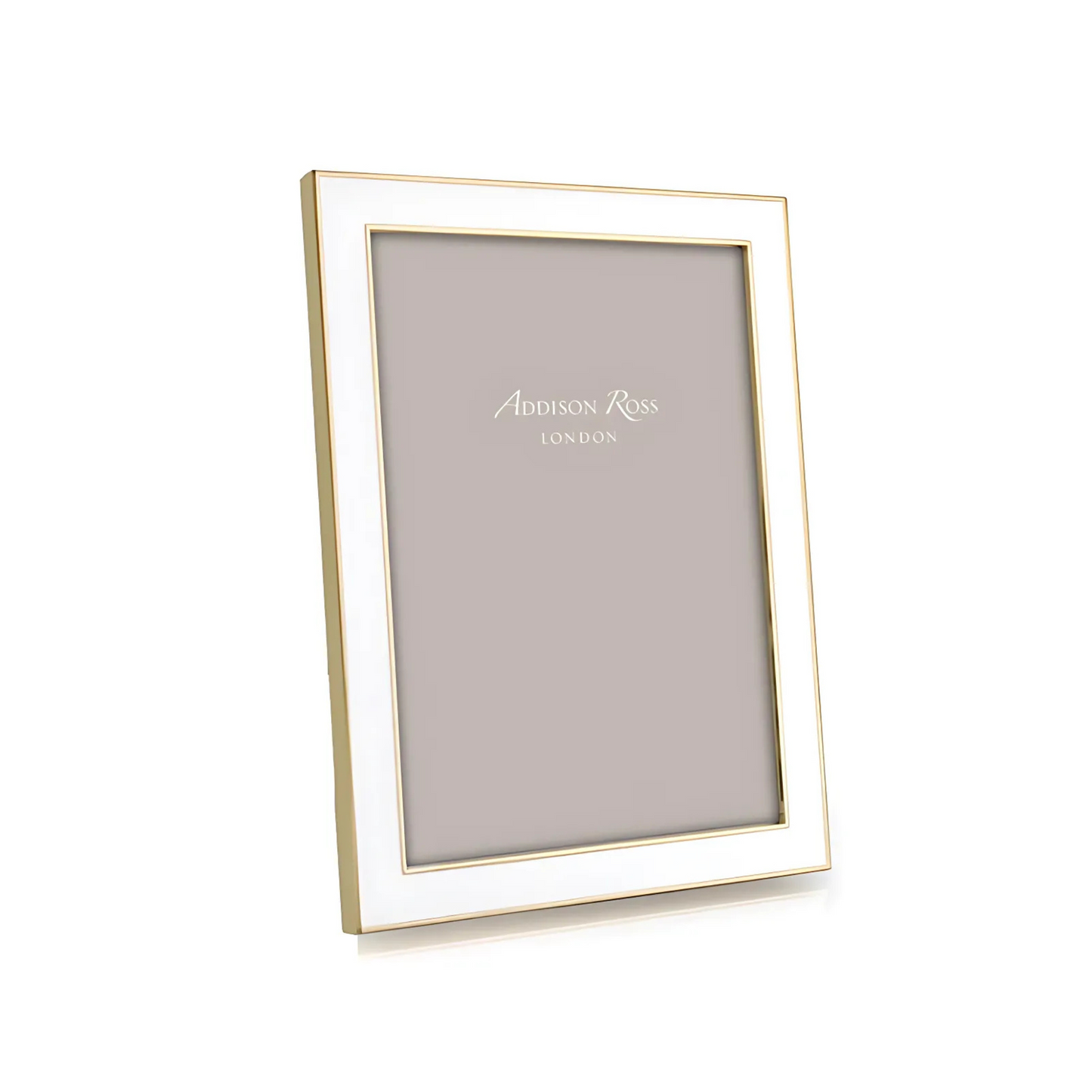 White Enamel & Gold Frame 5" x 7"