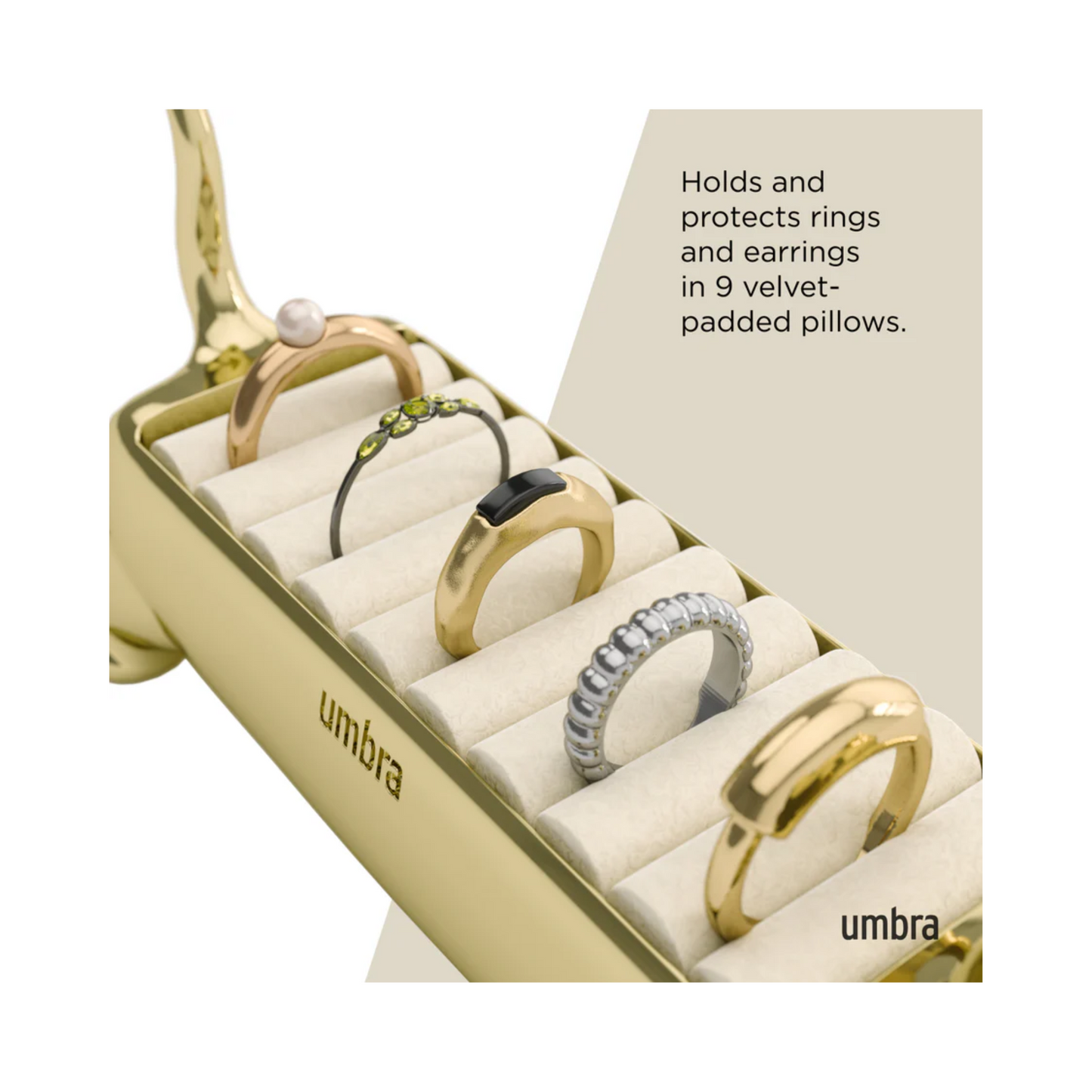 Ali Cat Ring Holder Brass