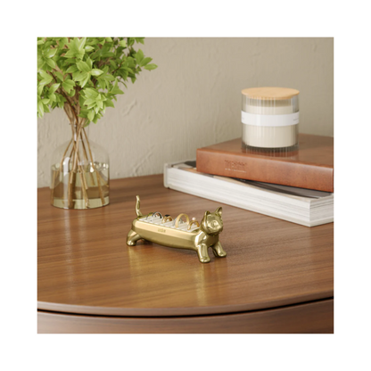 Ali Cat Ring Holder Brass