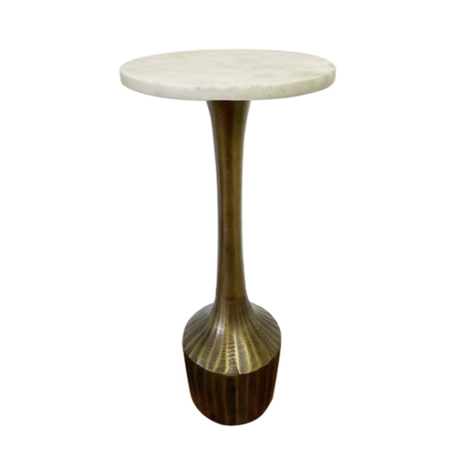 Marble & Dark Bronze Martini Table