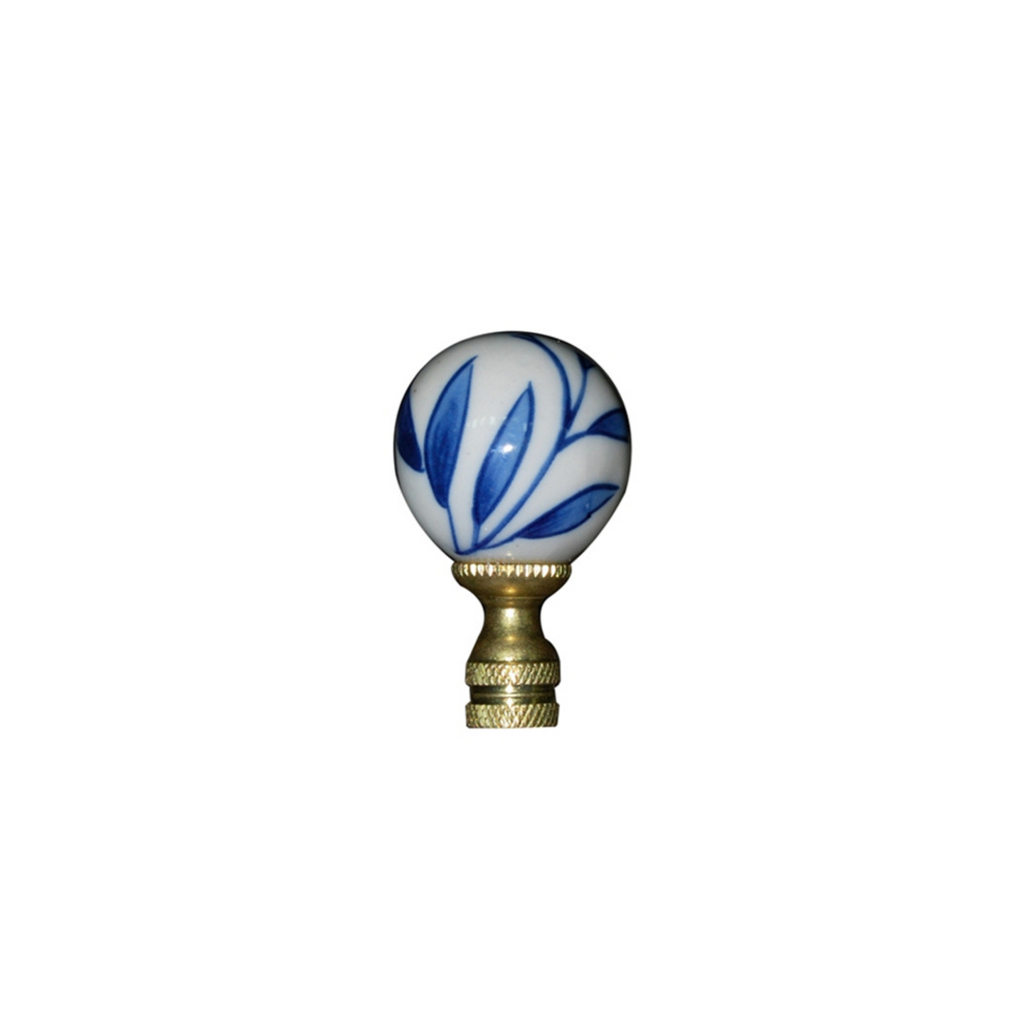 Blue and White Leaf Finial - SM