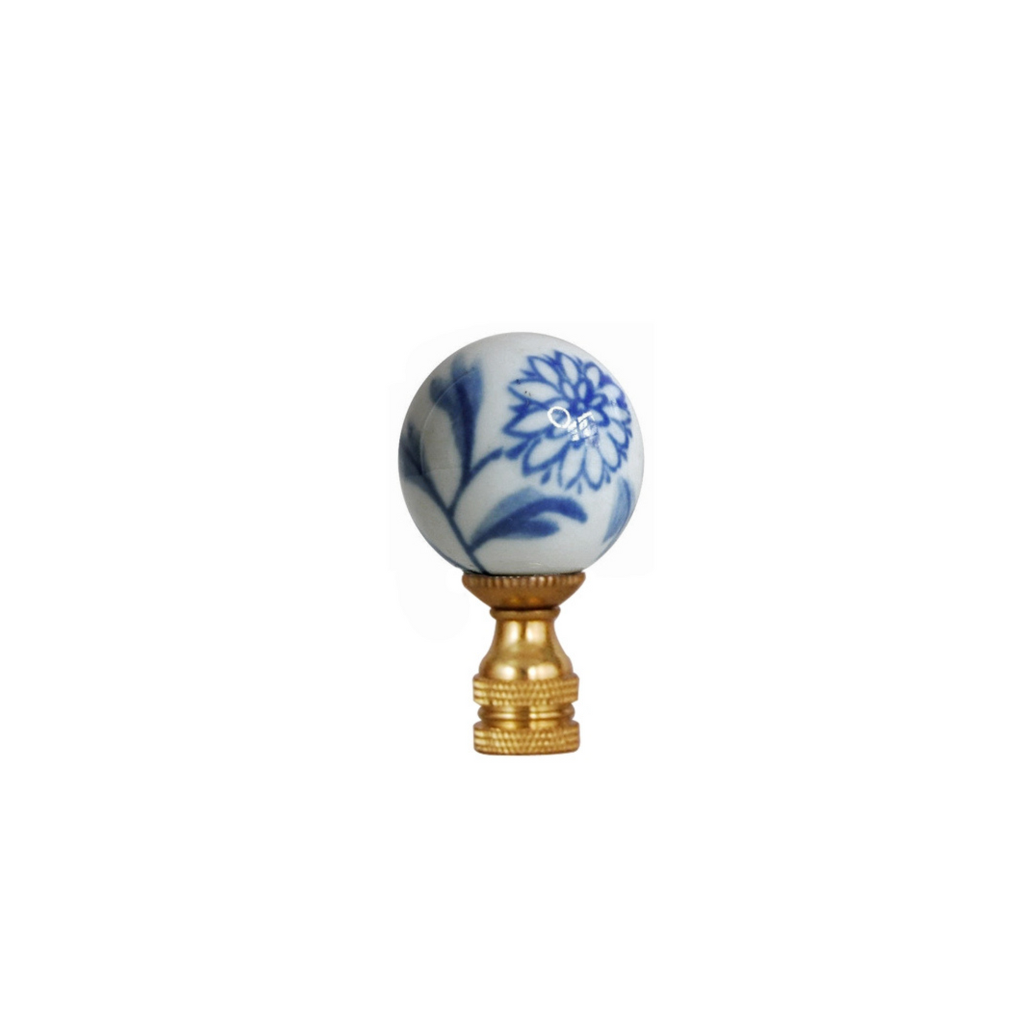 Blue and White Floral Finial - SM