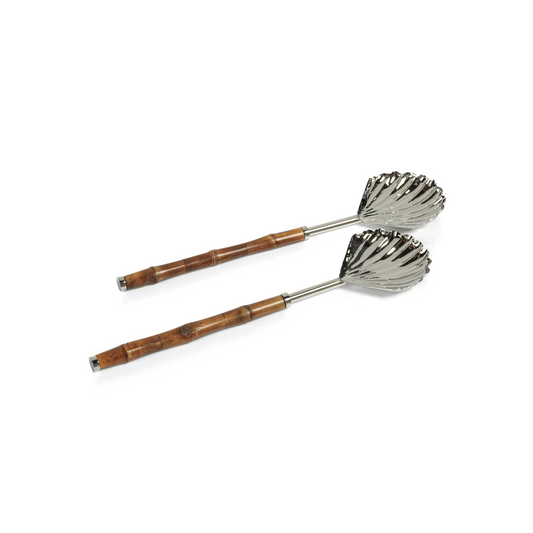 The Colony Bamboo and Nickel Server Set