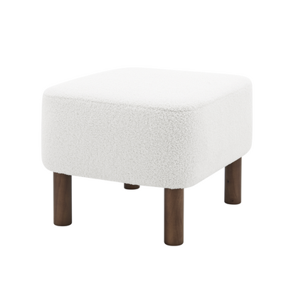 Beatrice Stool White and Walnut