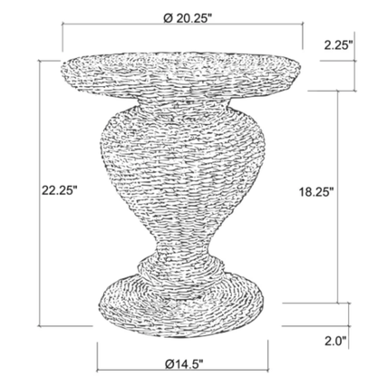 Woven Vase Side Table