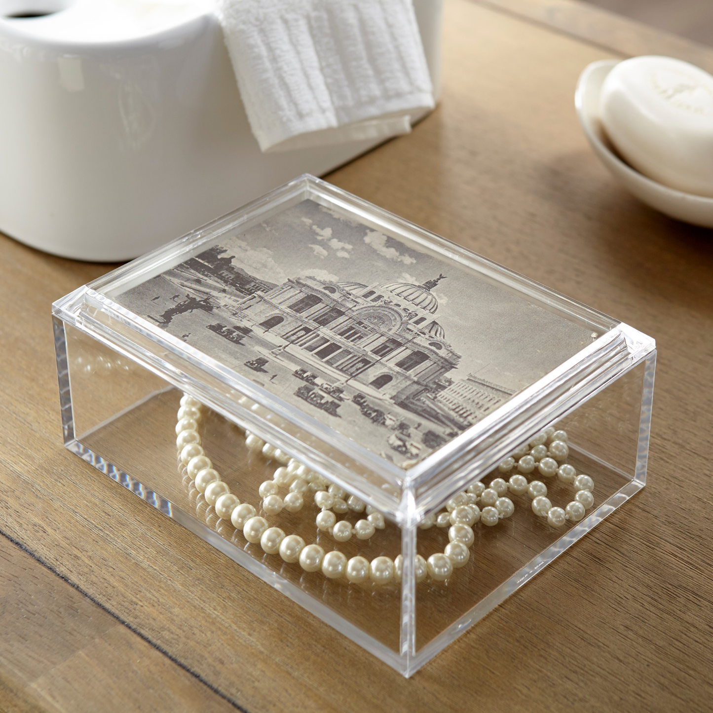 Rectangular Keepsake Box with 5 x 7 Photo Frame Lid