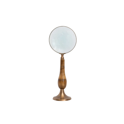 Brass & Bone Magnifying Glass on Stand