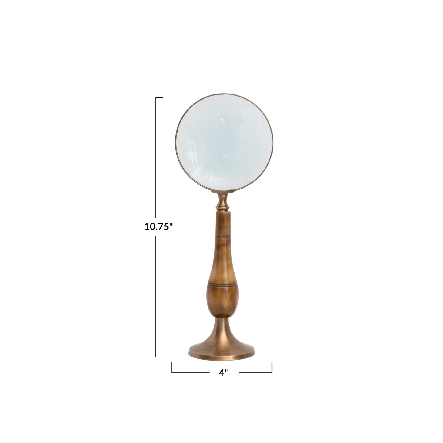 Brass & Bone Magnifying Glass on Stand
