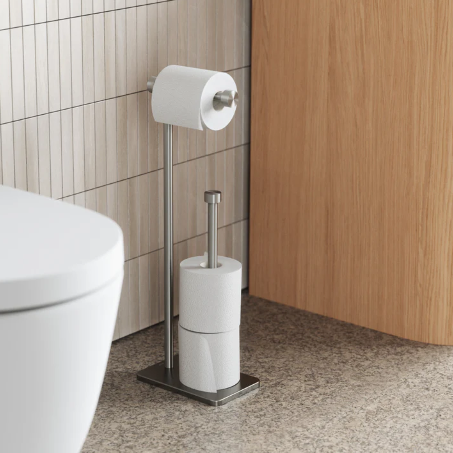 Cappa Toilet Paper Holder & Reserve - Nickel