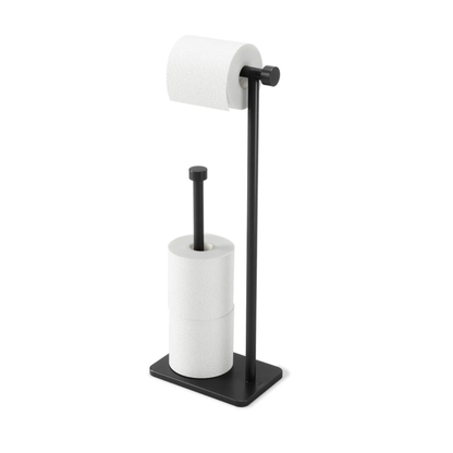 Cappa Toilet Paper Holder & Reserve - Black