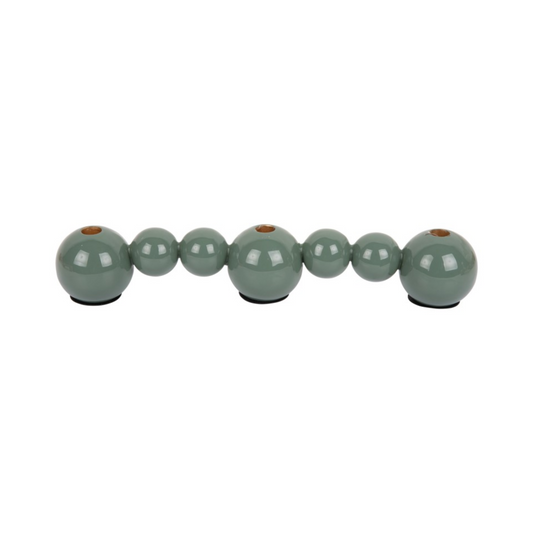 Lacquer Bubble Candle Holder - Jungle Green