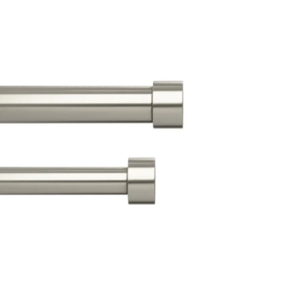 Cappa Double Curtain Rod 66" - 120" - Nickel