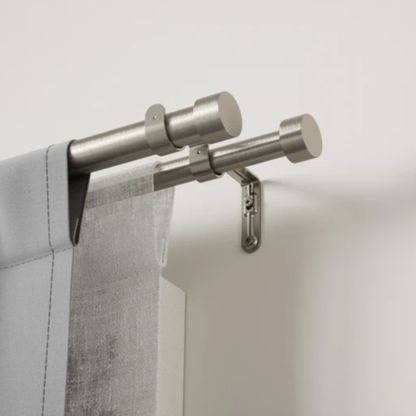 Cappa Double Curtain Rod 66" - 120" - Nickel