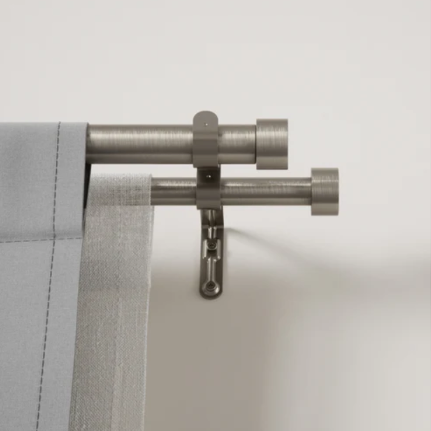 Cappa Double Curtain Rod 66" - 120" - Nickel