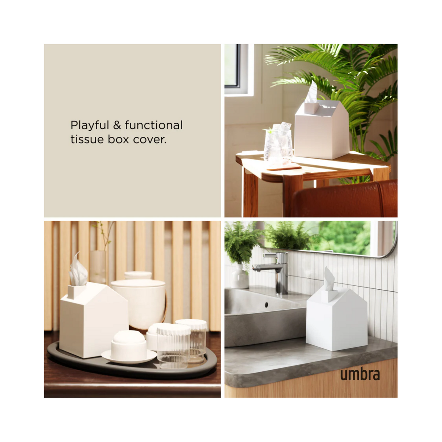 Casa Tissue Cover - White