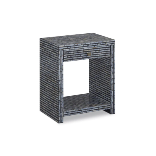 Cassis 20" Mother of Pearl 1-Drawer Nightstand