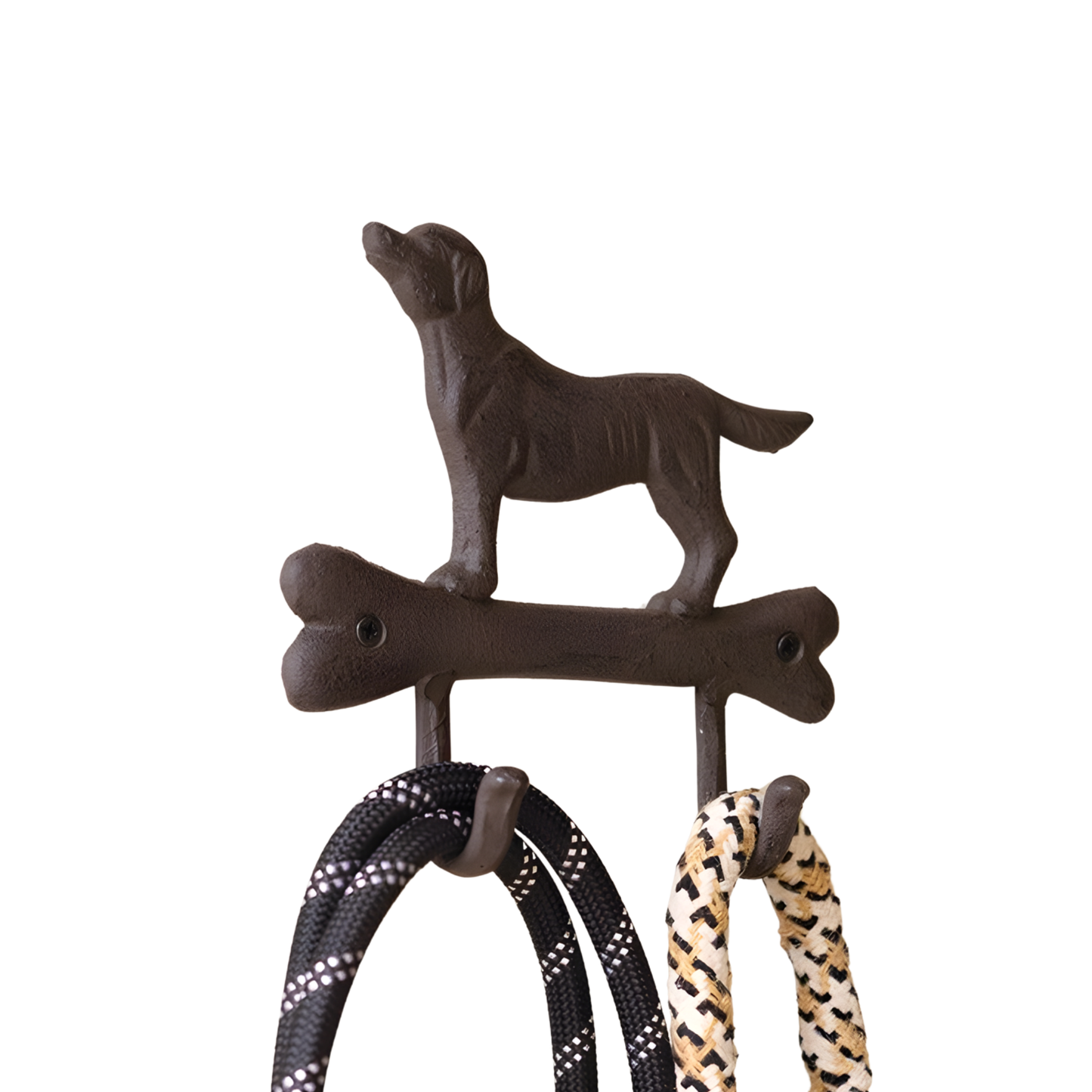 Dog with Bone Cast Iron Hook