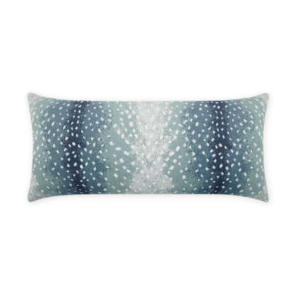 Cerbiatta Azure Blue Indoor/Outdoor Lumbar Pillow 12 x 24