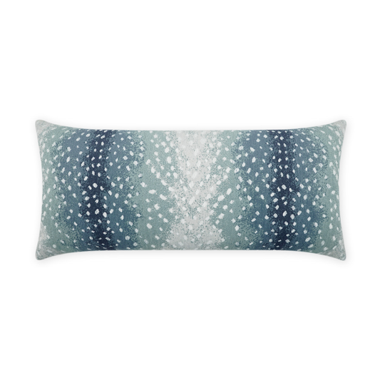 Cerbiatta Azure Blue Indoor/Outdoor Lumbar Pillow 12 x 24
