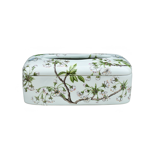 Cherry Blossom Porcelain Tissue Box